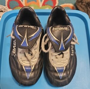 Kids Soccer Shoes - Black and Blue
